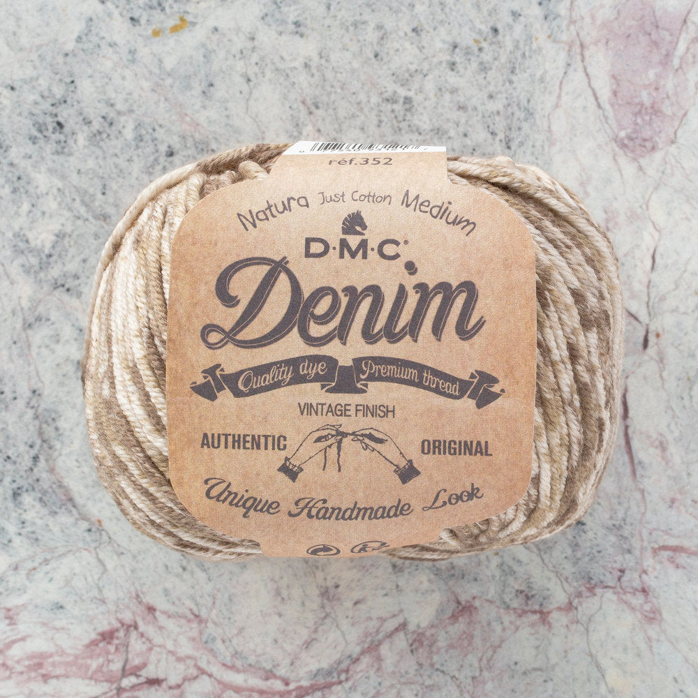 DMC Natura Denim Kahverengi Bej El Örgü İpliği - 13